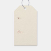 ピンクのくるみ割りクリスマス ギフトタグ (裏面)