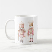 ピンクのくるみ割りクリスマス コーヒーマグカップ (左)