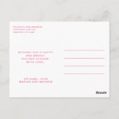 ピンクのくるみ割りクリスマス ポストカード (裏面)