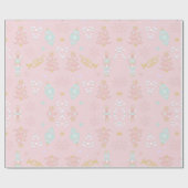 ピンクのくるみ割りクリスマス ラッピングペーパー (フラット)