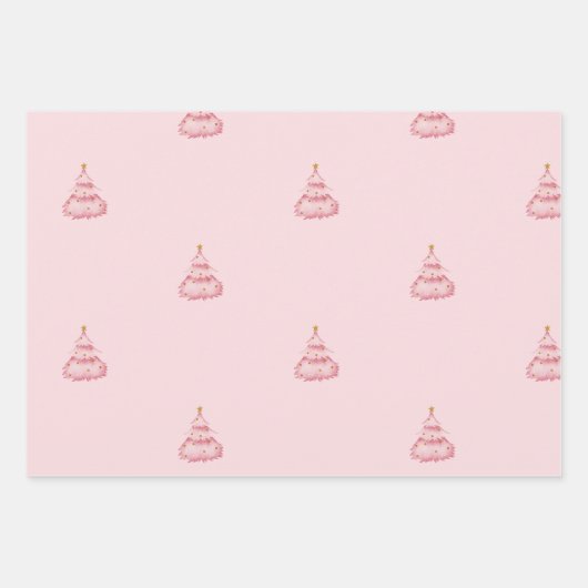 ピンクのくるみ割りバレークリスマス ラッピングペーパーシート (正面)