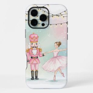 ピンクのくるみ割り人形とバレリーナ クリスマス iPhone 16 PRO MAXケース