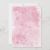 ピンクのくるみ割り人形のお菓子の土地の冬の誕生日 招待状 (裏面)