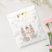 ピンクのくるみ割り人形のウィンターオンデーランド 1歳の誕生日 フェイバーバッグ (封をした状態)