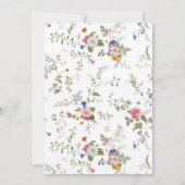 ピンクのくるみ割り人形バレエ フラワー クリスマス カード (裏面)