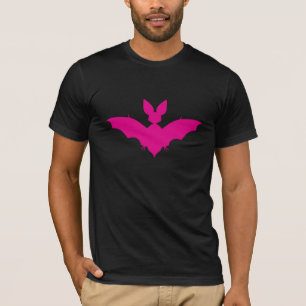 ピンクのこうもり スプーキー カワイイ ゴス Tシャツ