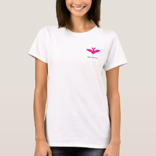ピンクのこうもり Tシャツ