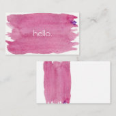 ピンクのこんにちは名刺 名刺 (正面/裏面)
