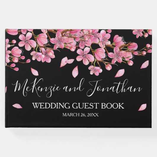 ピンクのさくらんぼがブラック結婚ズに咲く ゲストブック (正面)