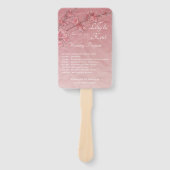 ピンクのさくらんぼが結婚式 プログラムファン ハンドファン (正面)