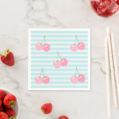 ピンクのさくらんぼの夏 スタンダードカクテルナプキン (インサイチュ)