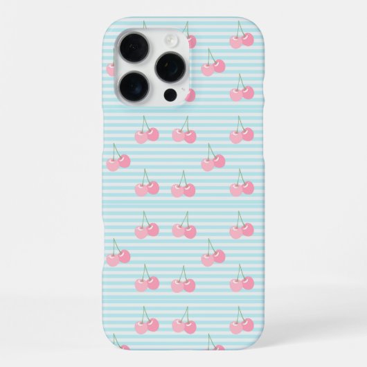 ピンクのさくらんぼの夏 iPhoneケース (裏面)