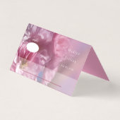 ピンクのさくらんぼの木の花の春の結婚式 (裏面)