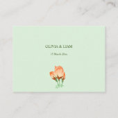 ピンクのさくらんぼの結婚花 アドバイスカード (裏面)