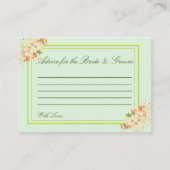 ピンクのさくらんぼの結婚花 アドバイスカード (正面)