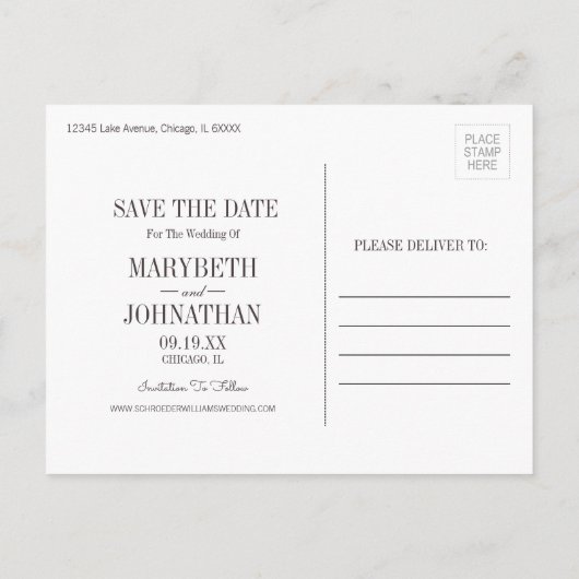 ピンクのさくらんぼの花のフローラ日付を保存 インビテーションポストカード (裏面)