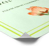 ピンクのさくらんぼの花結婚のオープンバー ポスター (角)