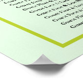 ピンクのさくらんぼの花結婚のシーティングチャート ポスター (角)