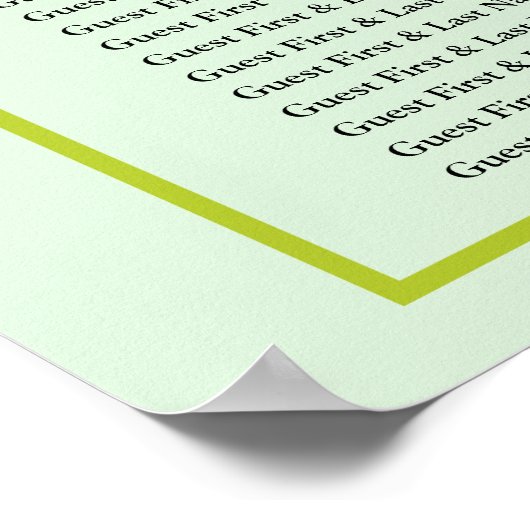 ピンクのさくらんぼの花結婚のシーティングチャート ポスター (角)