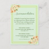 ピンクのさくらんぼの花結婚の宿泊施設 エンクロージャーカード (正面)