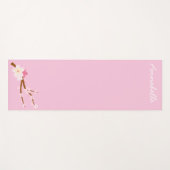 ピンクのさくらんぼの花鮮やかのエネルギッシュな芸術 ヨガマット (正面(横))