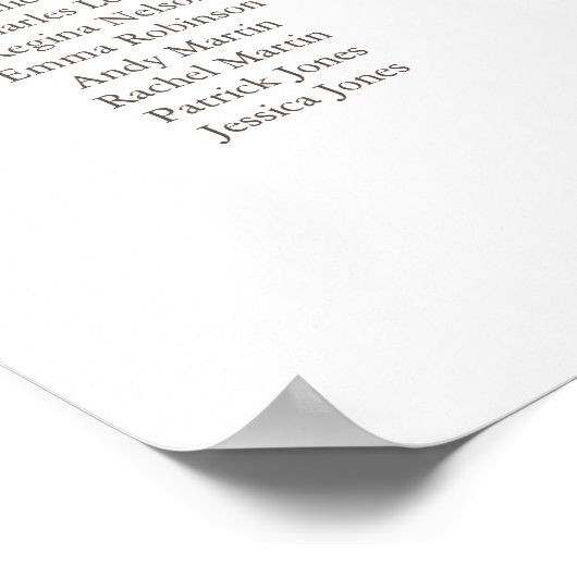 ピンクのさくらんぼの花。の結婚座席表ポスター ポスター (角)