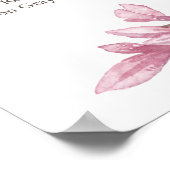 ピンクのさくらんぼの花。フローラ結婚式 ポスター (角)