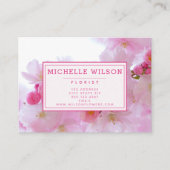 ピンクのさくらんぼの花 – 写真 名刺 (正面)