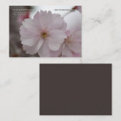 ピンクのさくらんぼの花 名刺 (正面/裏面)