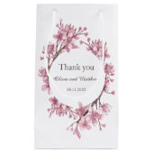 ピンクのさくらんぼの花。春結婚フローラ感謝してい スモールペーパーバッグ (正面)