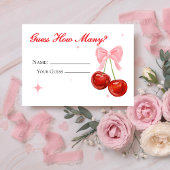 ピンクのさくらんぼトップ推測ゲームのカード数 エンクロージャーカード