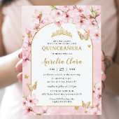 ピンクのさくらんぼフローラキンセアニラスウィート16 招待状