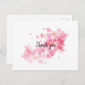 ピンクのさくらんぼ感謝していが咲く ポストカード (正面/裏面)