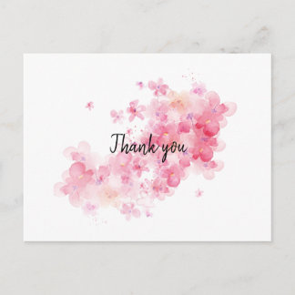ピンクのさくらんぼ感謝していが咲く ポストカード