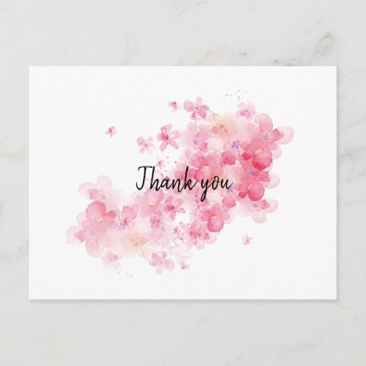 ピンクのさくらんぼ感謝していが咲く ポストカード (正面)