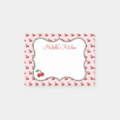 ピンクのさくらんぼ投稿Itメモ ポストイット (正面)