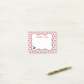 ピンクのさくらんぼ投稿Itメモ ポストイット (デスク上)