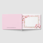 ピンクのさくらんぼ結婚の花やシャワーのゲストブック ゲストブック (全面)