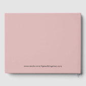 ピンクのさくらんぼ結婚の花やシャワーのゲストブック ゲストブック (裏面)