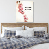 ピンクのさくらんぼ花の優しさ キャンバスプリント (インサイチュ (寝室))