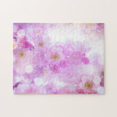 ピンクのさくらんぼ花の写真 ジグソーパズル (横)