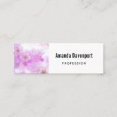 ピンクのさくらんぼ花の写真 スキニー名刺 (正面)