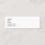 ピンクのさくらんぼ花の写真 スキニー名刺 (裏面)