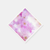 ピンクのさくらんぼ花の写真 スタンダードカクテルナプキン (角)