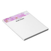 ピンクのさくらんぼ花の写真 ノートパッド (アングル)