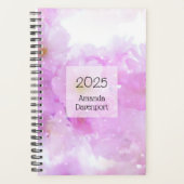 ピンクのさくらんぼ花の写真 プランナー手帳 (正面)