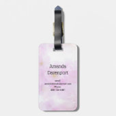 ピンクのさくらんぼ花の写真 ラゲッジタグ (裏面縦)