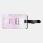 ピンクのさくらんぼ花の写真 ラゲッジタグ (裏面横)