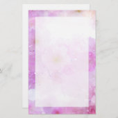 ピンクのさくらんぼ花の写真 便箋 (正面/裏面)