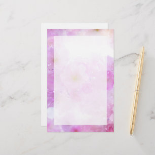 ピンクのさくらんぼ花の写真 便箋